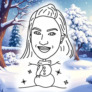 ai-sketch-robot-caricature-snowman
