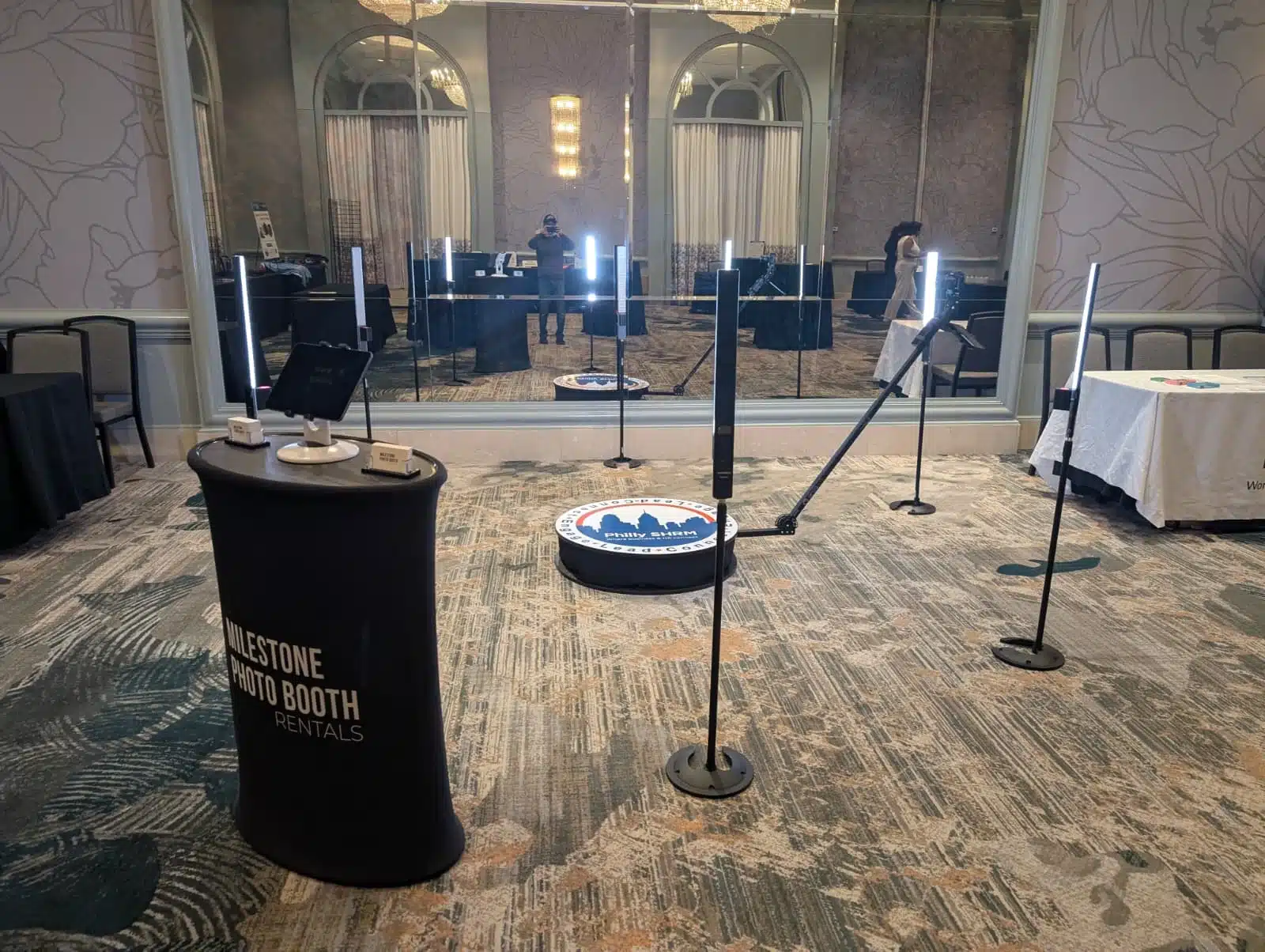 Branded 360 video booth activation for conferences and corporate events