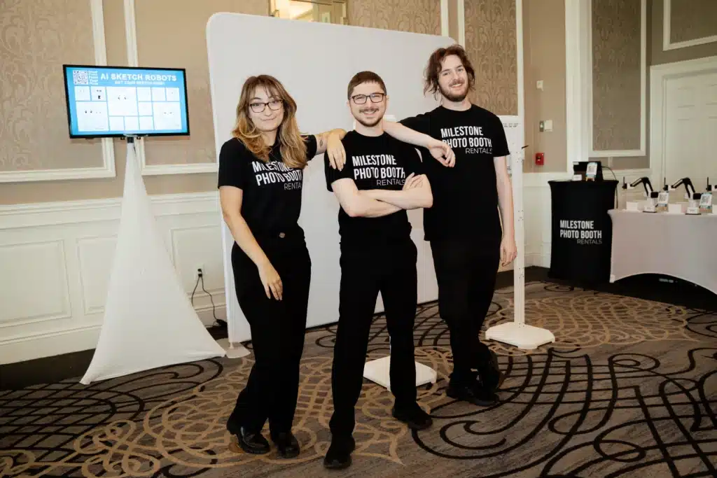 Milestone Photo Booth Rentals team at the NFP Healthcare and Retirement Summit 2026 at Philadelphia Country Club in Gladwyne, PA